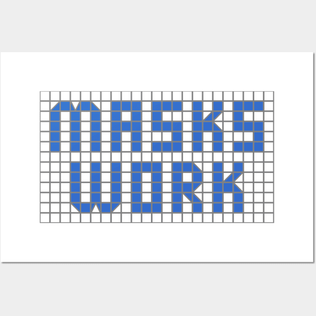 Science: Masks work (letters in blue tile letters) Wall Art by Ofeefee